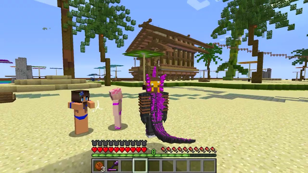 UM GODZILLA PRESO em UMA ILHA só de GAROTAS no Minecraft!