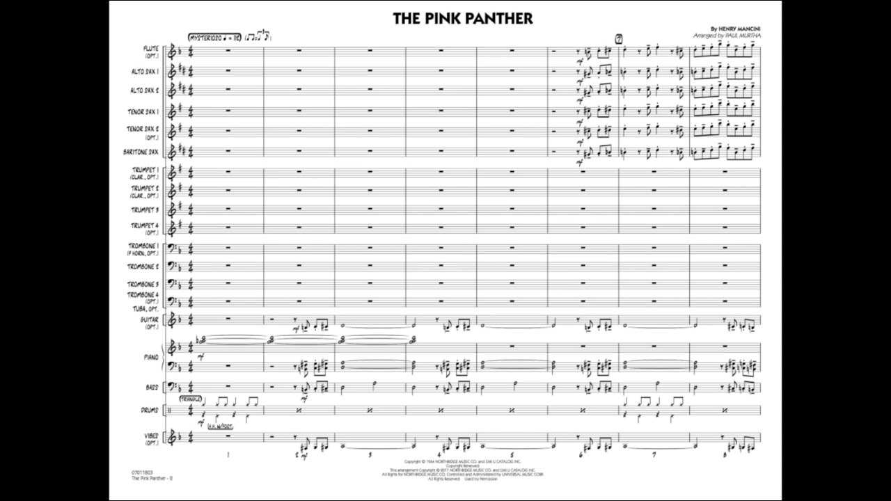 The Pink Panther by Henry Mancini/arr. Paul Murtha