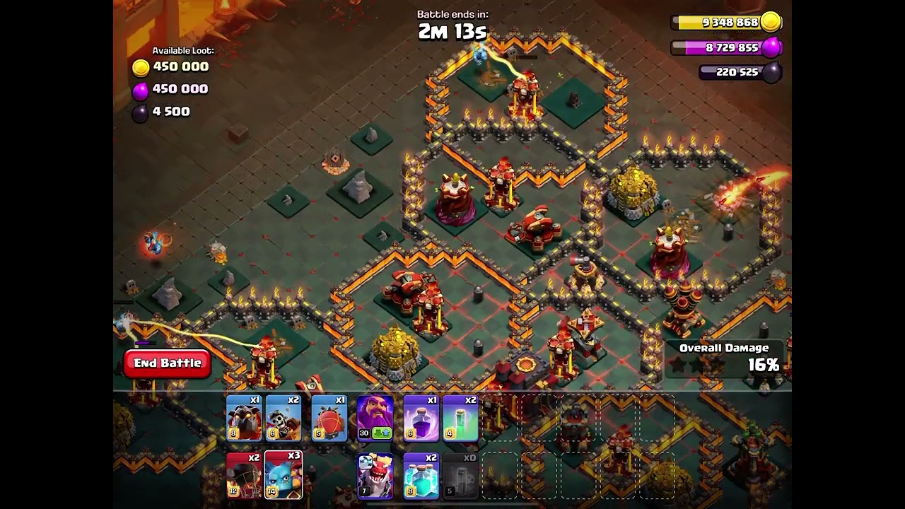 Fire skies Dragon challenge in Clash of Clans 