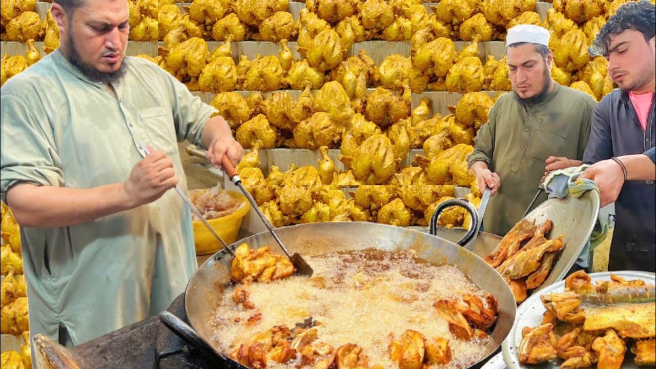 WHOLE CHICKEN ROASTED - FRIED FISH IN FRESH OIL - ZAR KHAN FISH FRY HOUSE - FRIED FISH
