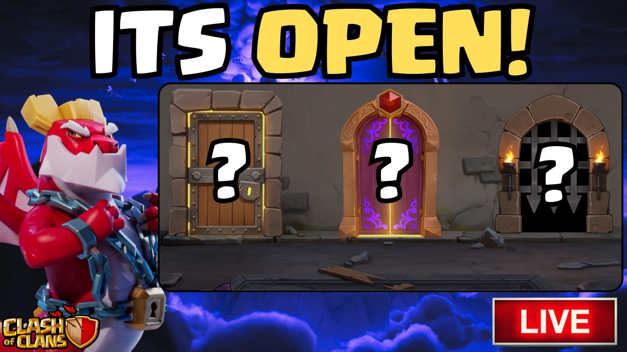 OPENING THE FIRST DOOR in the Unleash the Duke Event! LIVE REACTION! (Clash Of Clans LIVE)
