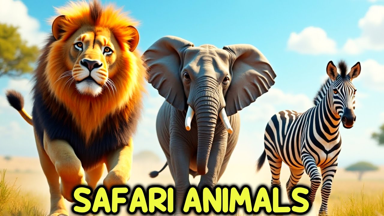 Safari Animal Sounds Song I Safari Sounds, Clap Along I Learn Animal Names & Sounds