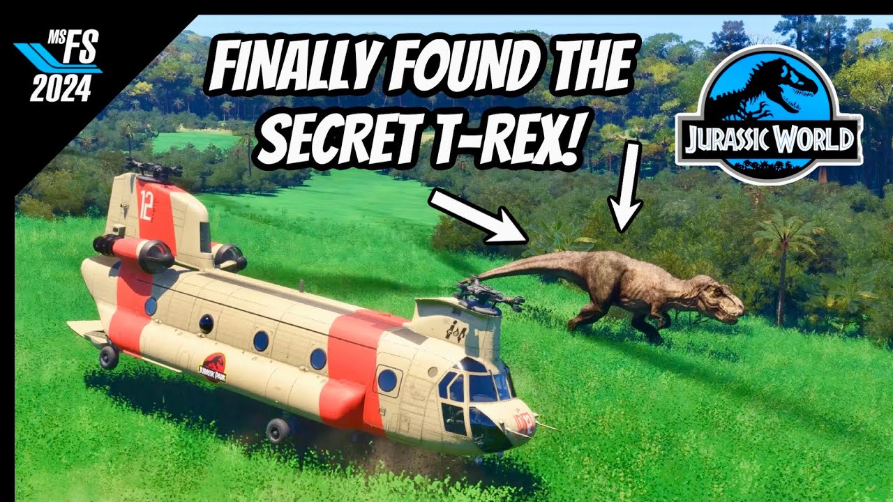 MSFS2024 | ORBX Jurassic World: Archipelago | Location Of The Free Roaming T-Rex! AMAZING! 