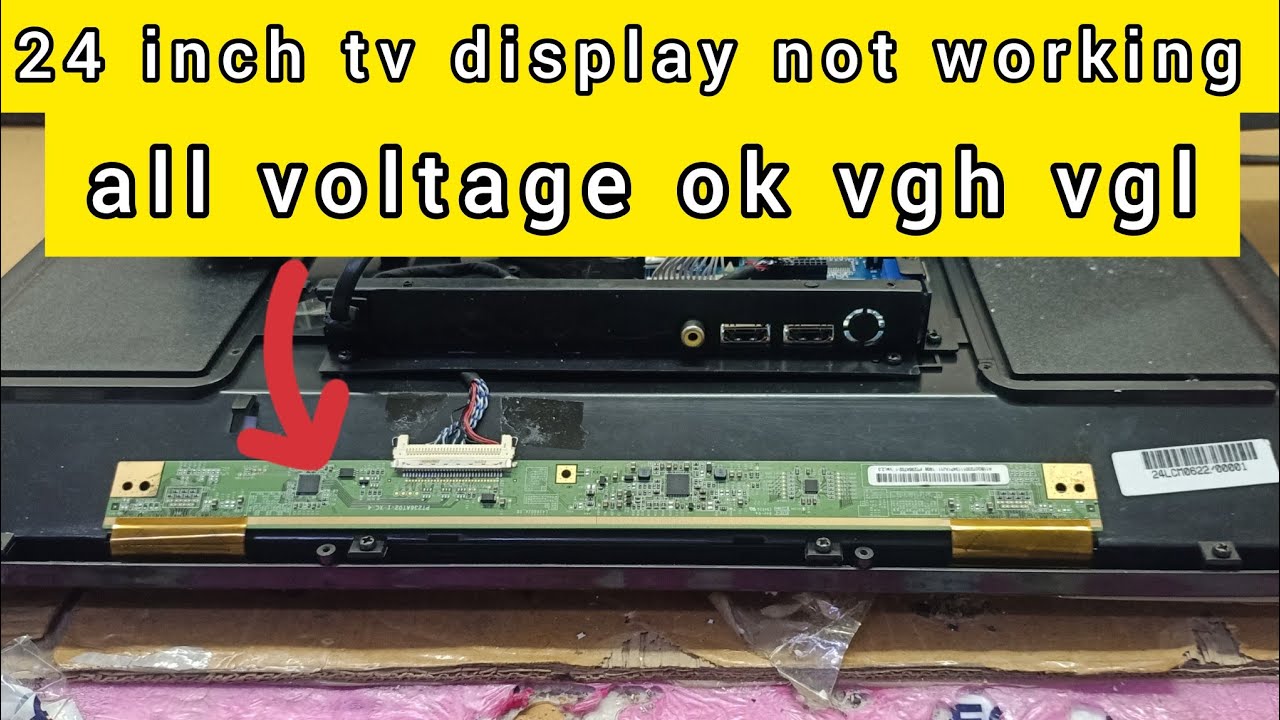 24 inch panel repair | pt236at02 display problem| 24 inch led tv display problem| led tv dispay