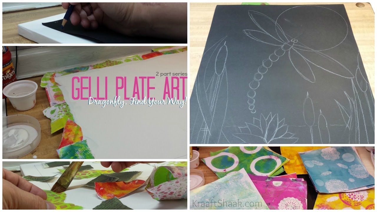 Gel Plate Printing to Collaged Art Piece