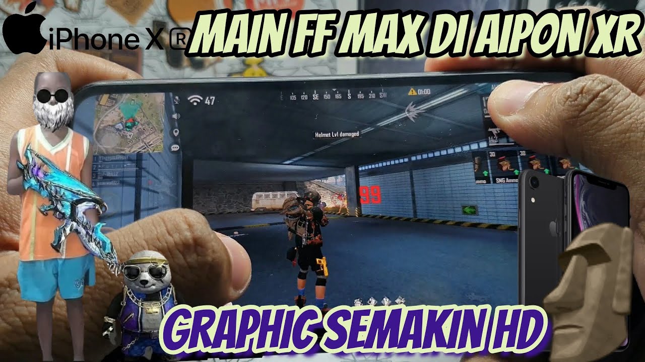 FREE FIRE MAX TEST iPhone XR RAM 3GB  || HANDCAM || Apple A12 Bionic(7 nm) || Li-ion 2942 mAh