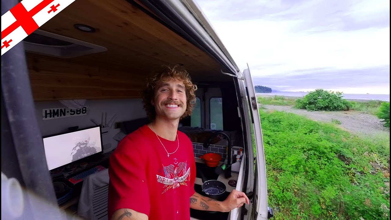 Border Trouble & Beach Camping in Georgia 🇬🇪 | Solo Vanlife