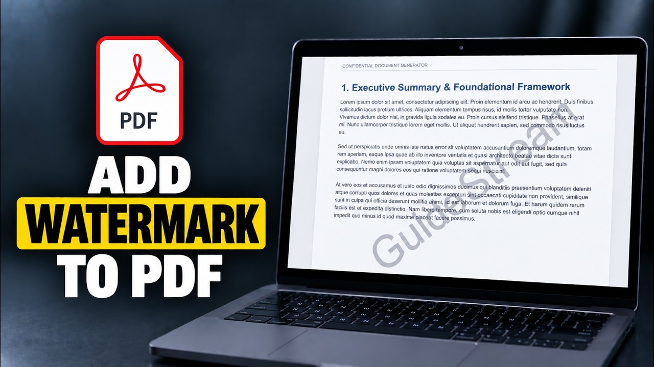How To Add Watermark In PDF File (2026)