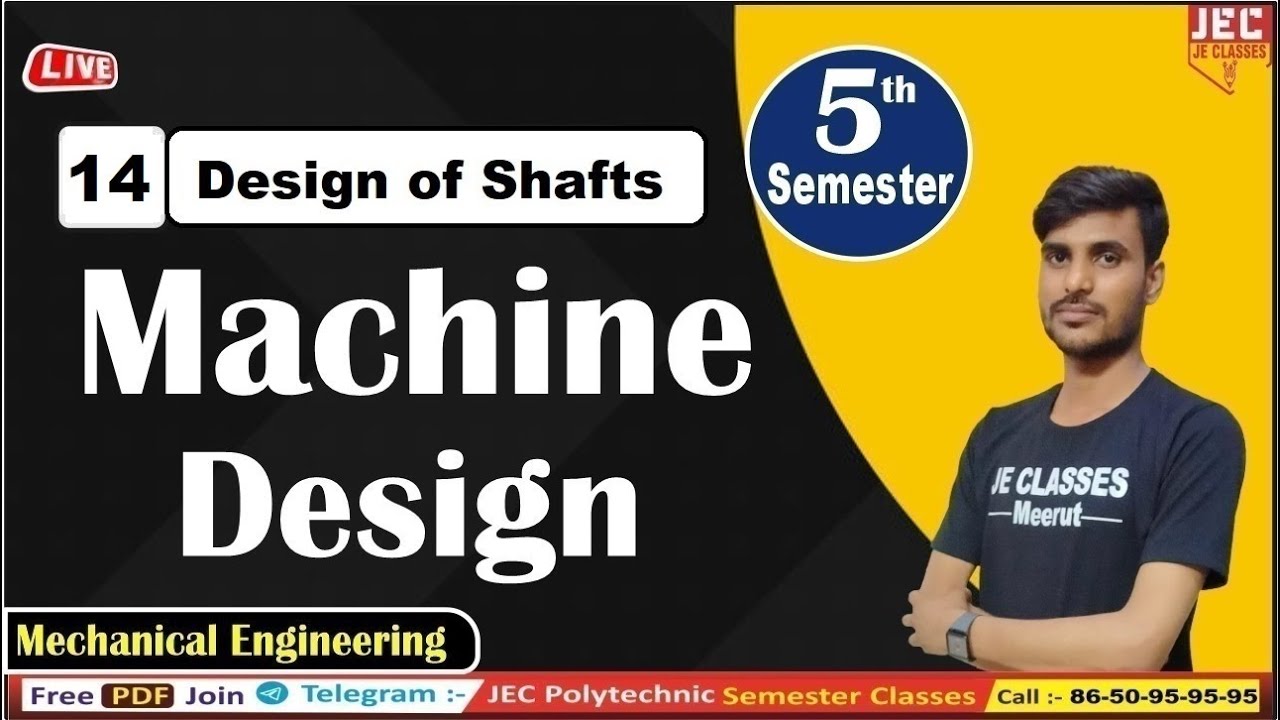 #14 UPBTE 5th Sem Mechanical Engineering Machine Design Ch-03 Design of Shafts Class By Govind Sir