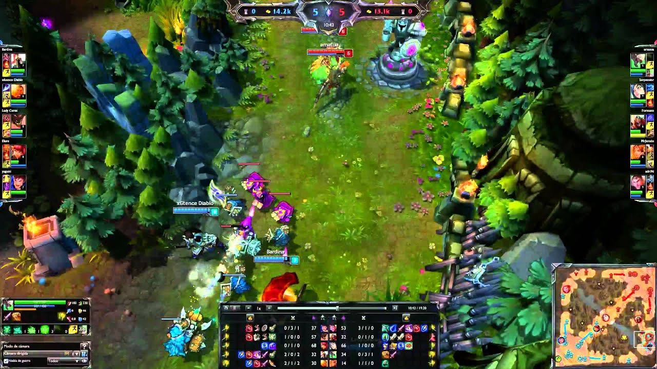 LoL || Partida casteada Diablo-Bardina || Especial 2k