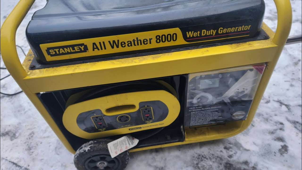 Stanley 8000 generator will it run?