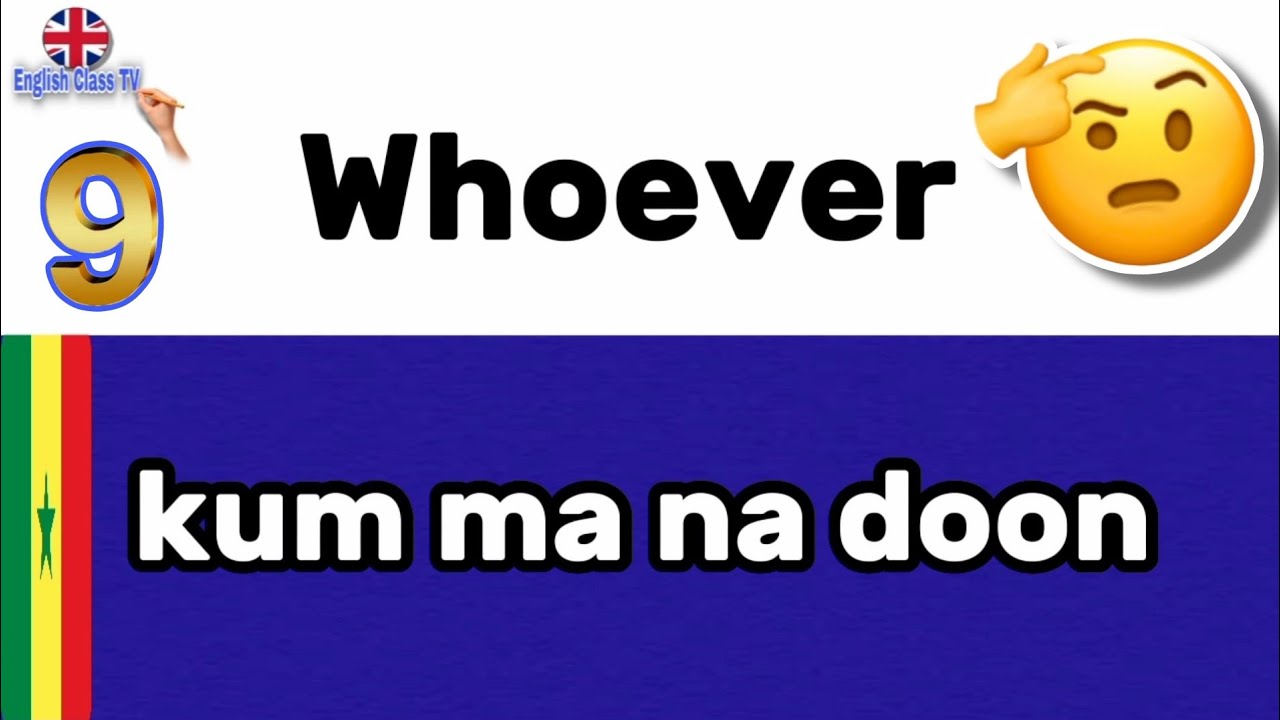 Learning English | Wolof Language | English | baat yu jafe .