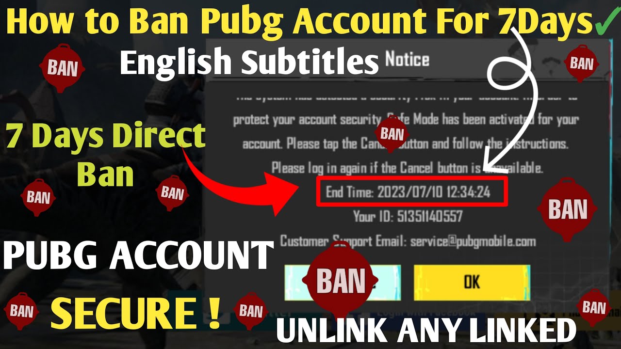 New Trick Ban Your Account for 7 Days PUBG/BGMi | How to Ban Pubg Account for 7 Day English Subtitle
