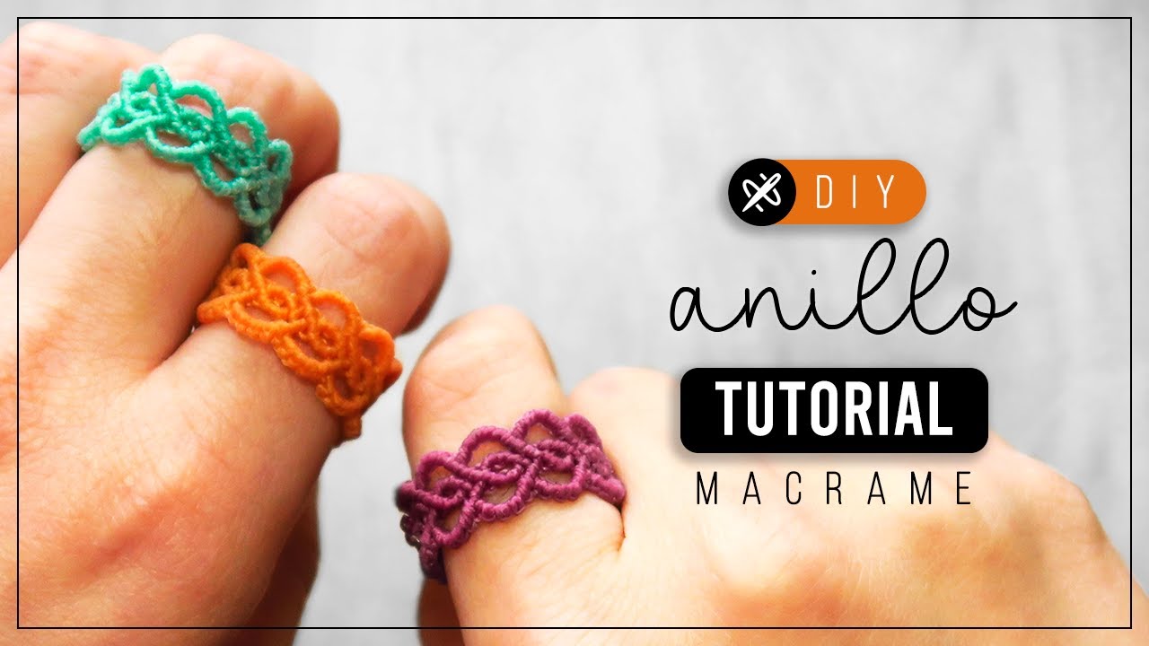 DIY Anillo Diamante » 💎  tutorial | como hacer anillo tejido de hilo | diy ● Macrame ring #228
