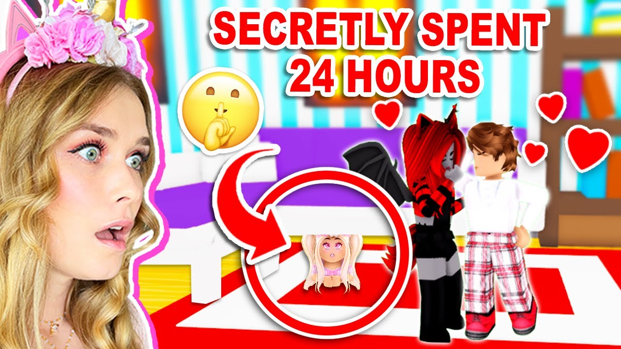 I SECRETLY Stayed In My BEST FRIENDS HOUSE For 24 HOURS In Adopt Me! (Roblox)