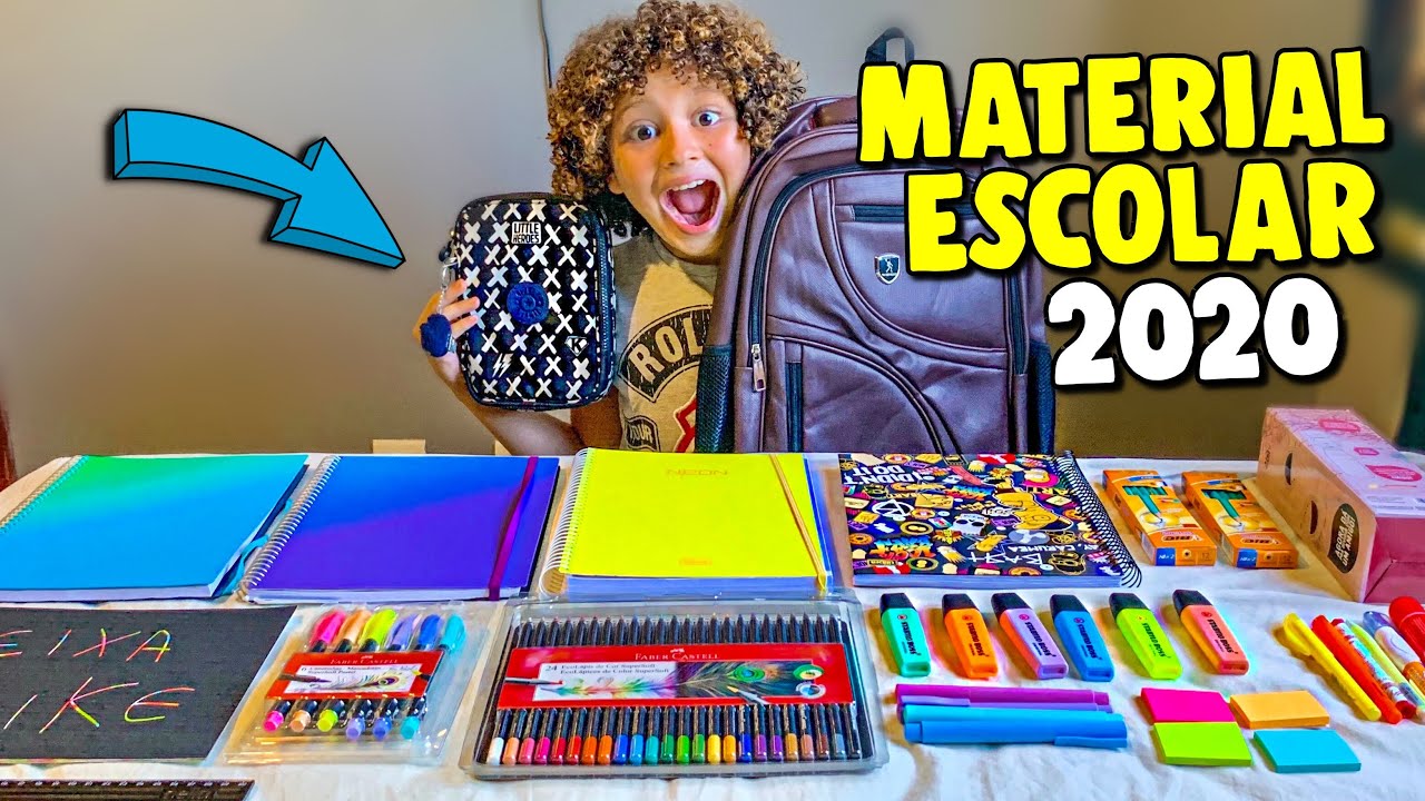 MEU MATERIAL ESCOLAR 2020! - Isaac do VINE