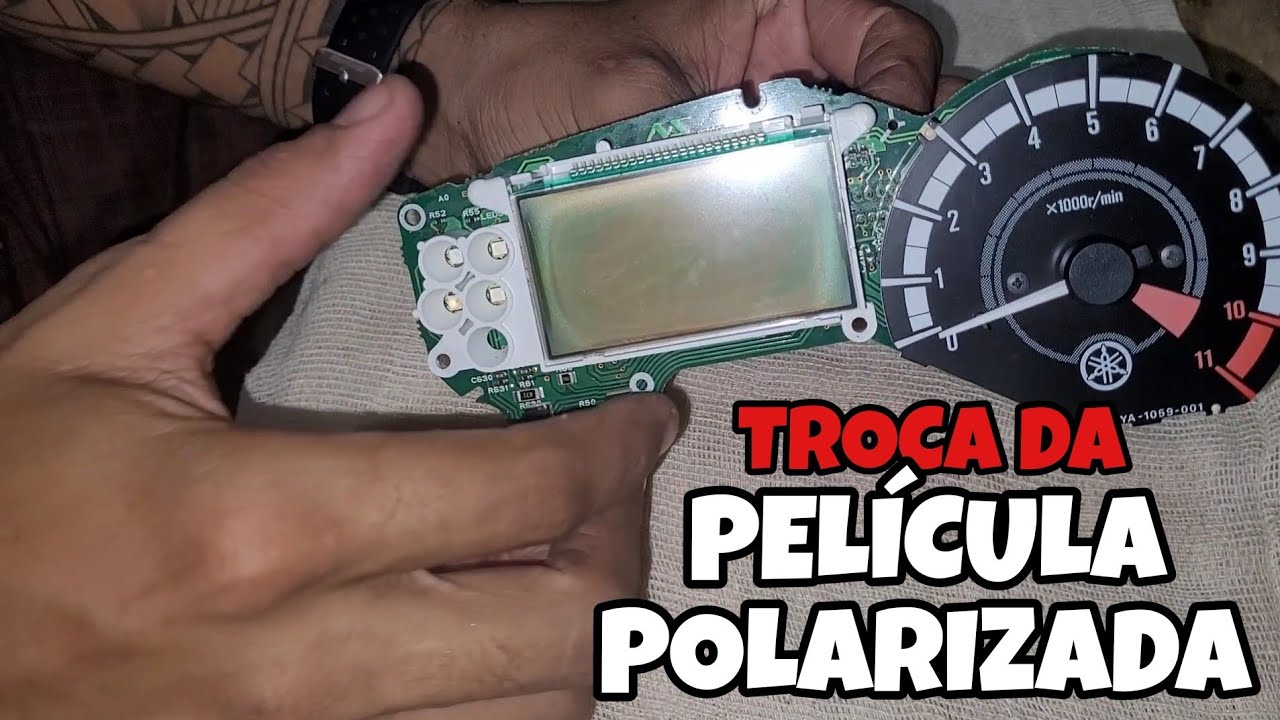 TROCA DA PELICULA POLARIZADA DO PAINEL DA TENERE 250