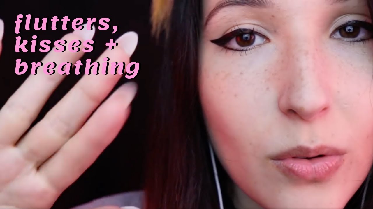 ASMR - MAKING YOU SLEEP ~ Finger Flutters, Kisses, Deep Breathing, 