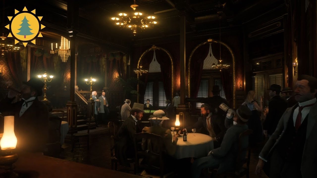 RED DEAD REDEMPTION 2 Ambience  | Saint Denis Saloon | Day/Night Cycles