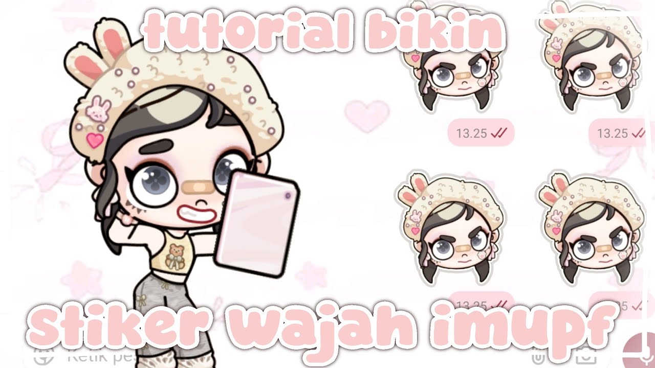 TUTORIAL BIKIN STIKER WAJAH IMUPF || DRAMA AVATAR WORLD || TUTORIAL ||