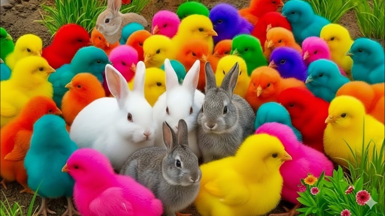 Tangkap Ayam Lucu, ayam warna warni, ayam rainbow, kelinci lucu, bebek lucu, ikan koi, Hewan Lucu