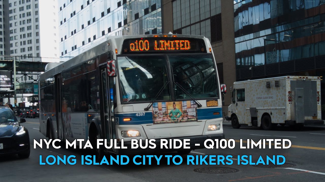 Q100 LIMITED Bus to Rikers Island Ride | 2009-10 Orion VII NG 4397 | MTA Bus Company
