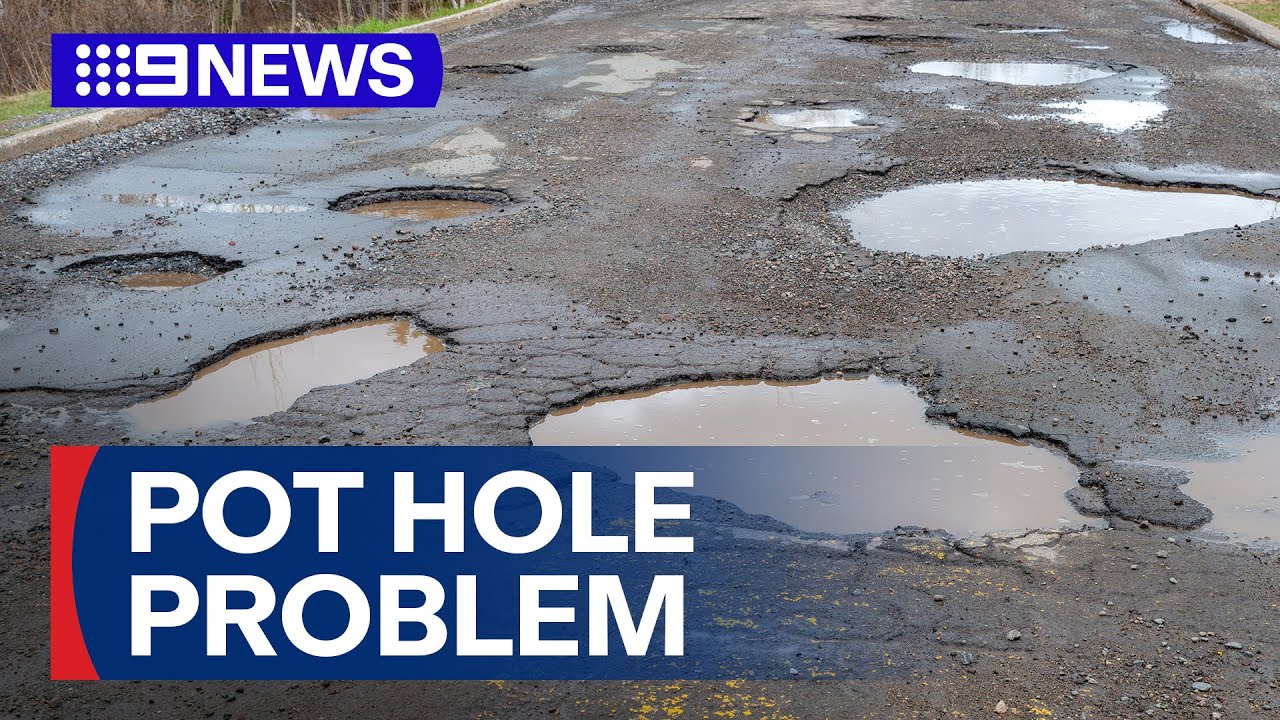 Fresh potholes damage thousands of cars as rain pummels Sydney roads | 9 News Australia
