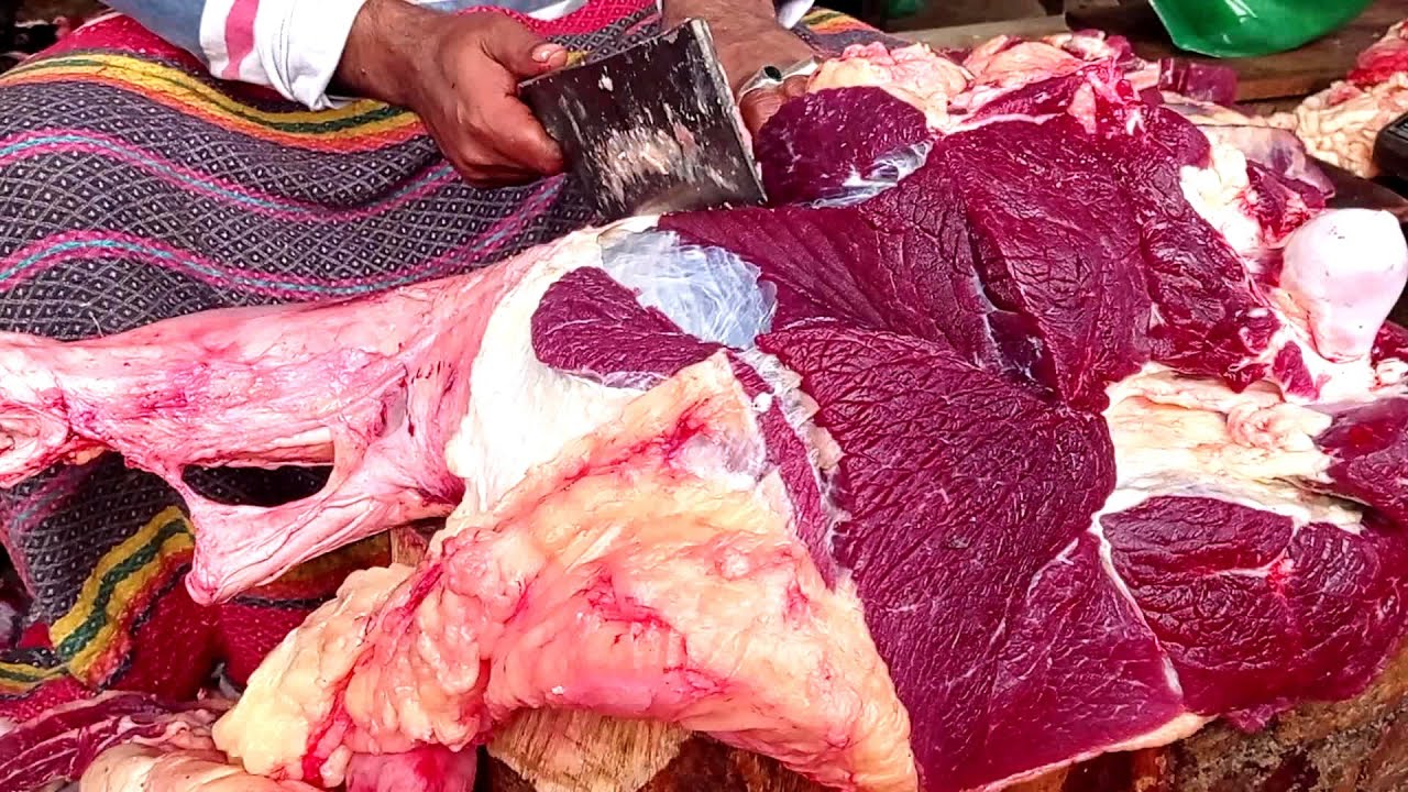 Amazing meat cutting skills, Fastest beef cutting by skilled butcher, How to cutting large meat cow