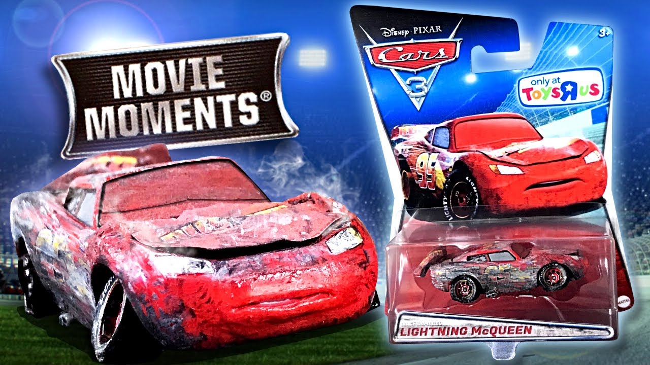 Cars 3 Race Damaged Lightning McQueen Diecast Review