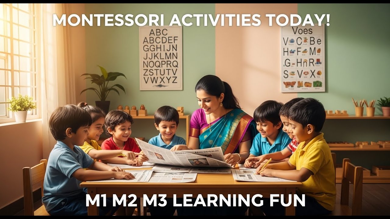Montessori Preschool Daily Activities 🧠 | M1 M2 M3 | Thought of the Day | ABC & Vowels