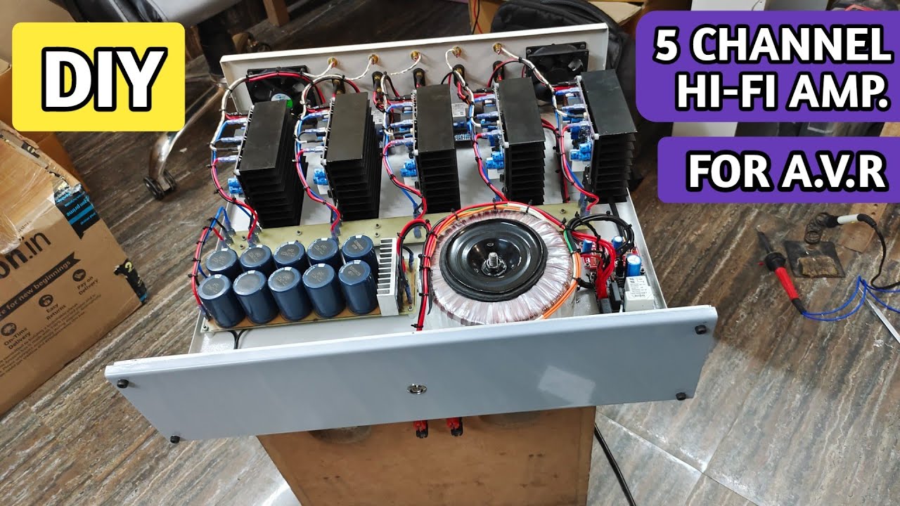 5 Channel Hi-fi Class AB Power Amplifier For A.V.R and Home Theater Systems || PCB BY JLCPCB || IXA