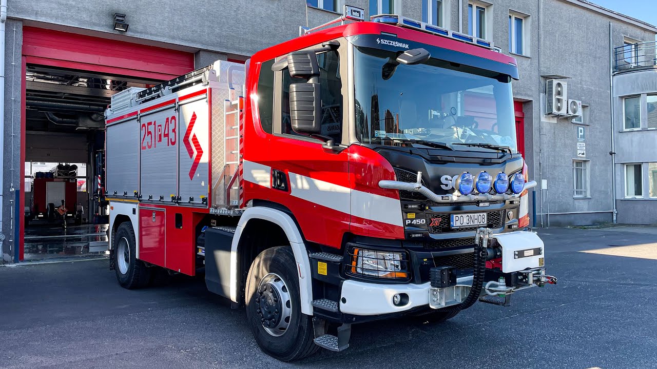 CIĘŻKI TECHNIK - PREZENTACJA 251[P]43 SRt SCANIA P450xt/SZCZĘŚNIAK - SA PSP POZNAŃ! FEDERAL + HADLEY