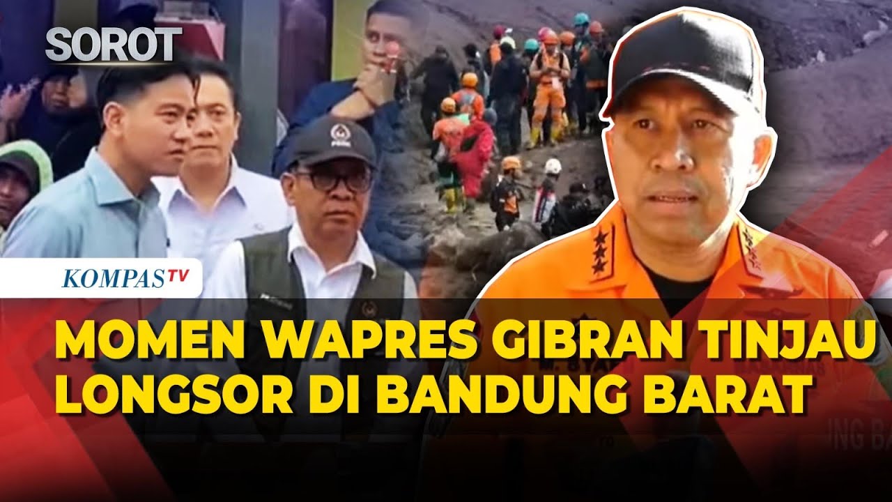 Momen Wapres Gibran Rakabuming Tinjau Longsor di Bandung Barat