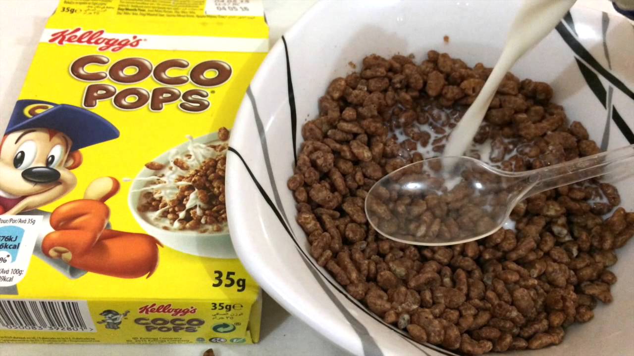 COCO POPS by Kellogg’s- My breakfast trying with milk