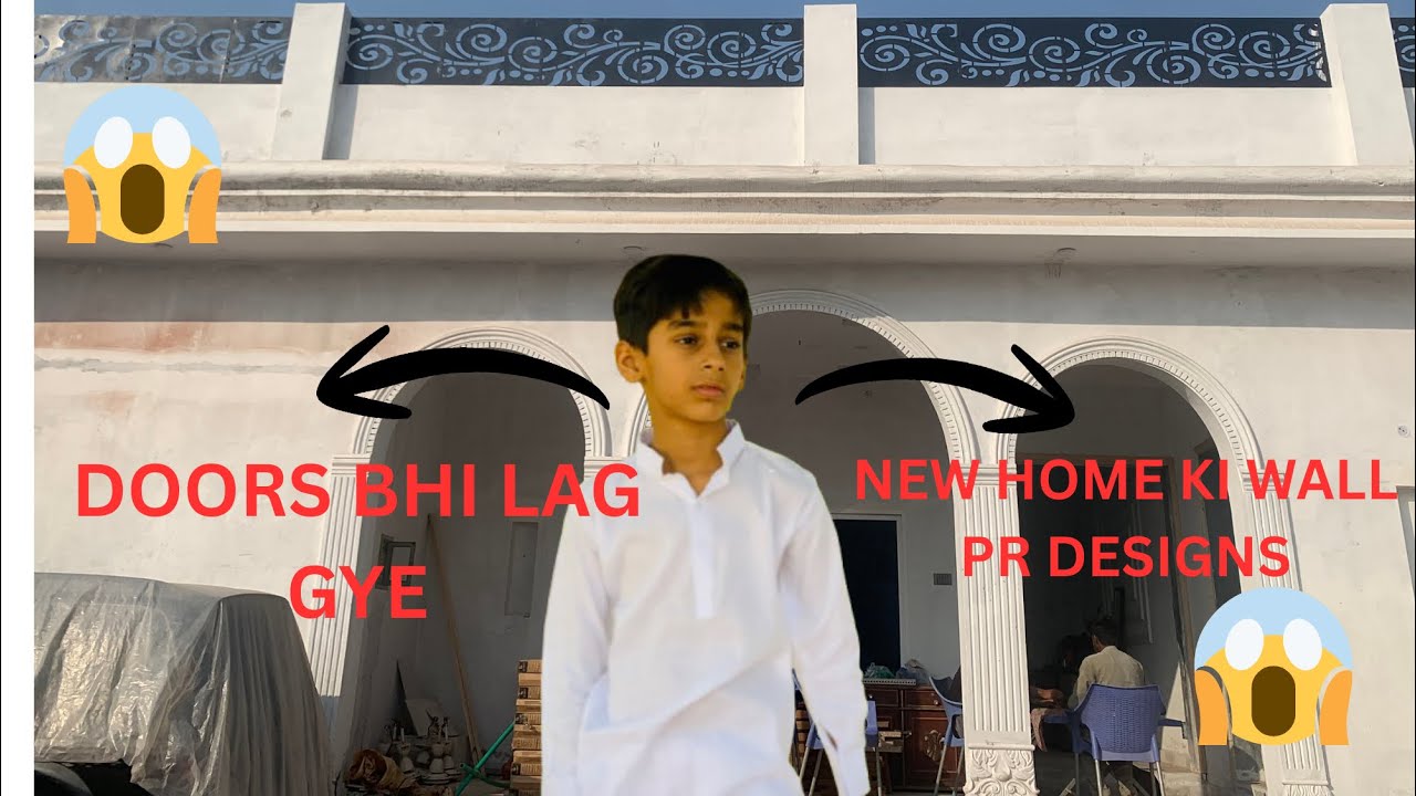 New home ki walls pr designing hogya I 😱😱