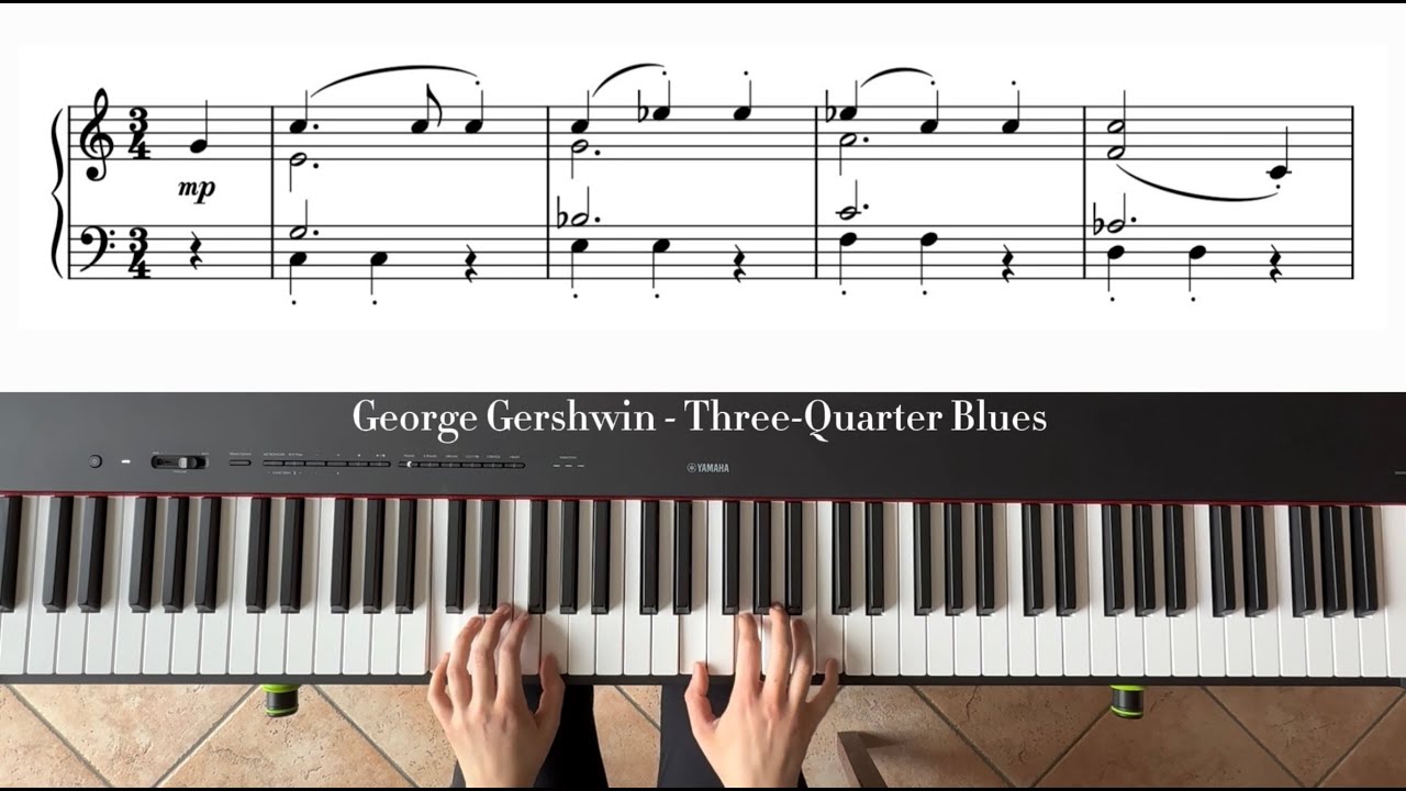 Three-Quarter Blues - George Gershwin | Piano Cover (Tutorial + Sheet Music)