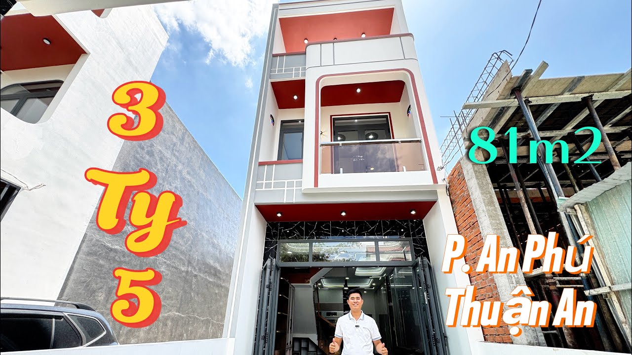 Bán Nhá Phố Thuận An - Giá chỉ 3,5ty - 81m2 - 1 trệt 1 lầu. Đẹp mê. 