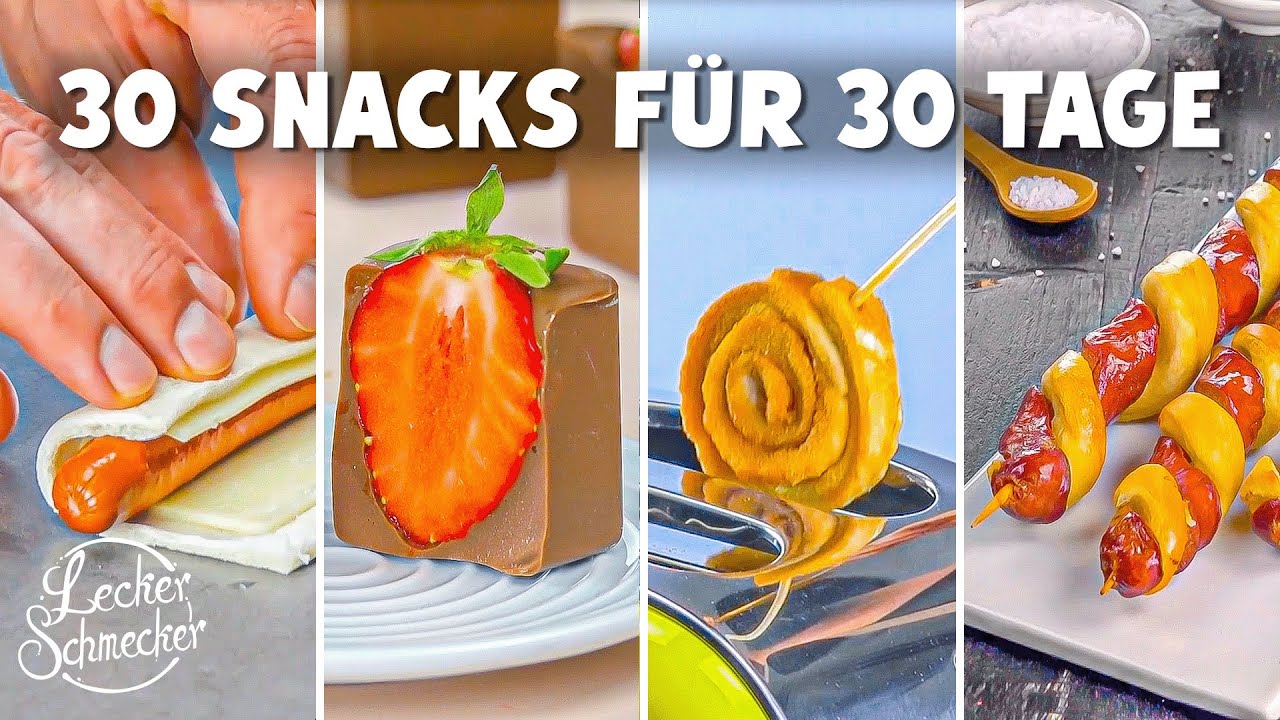 Die besten Snacks für einen ganzen Monat! Einfaches Fingerfood in süß & herzhaft