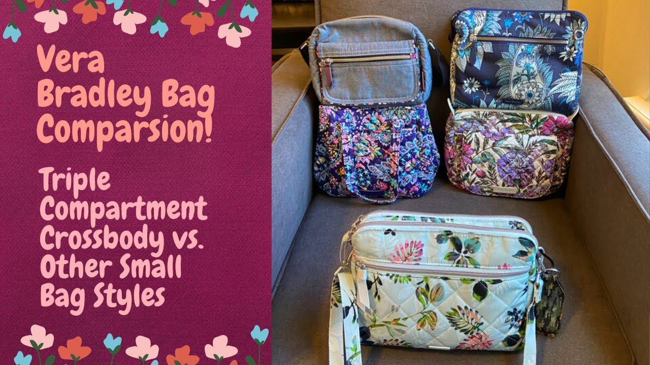 Vera Bradley Small Bag Comparison: Triple Compartment Crossbody vs. Carson Mini, Midtown + MORE