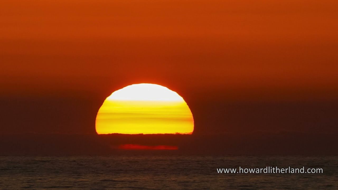Time lapse of sunset over the Irish Sea from Ceredigion on the welsh coast