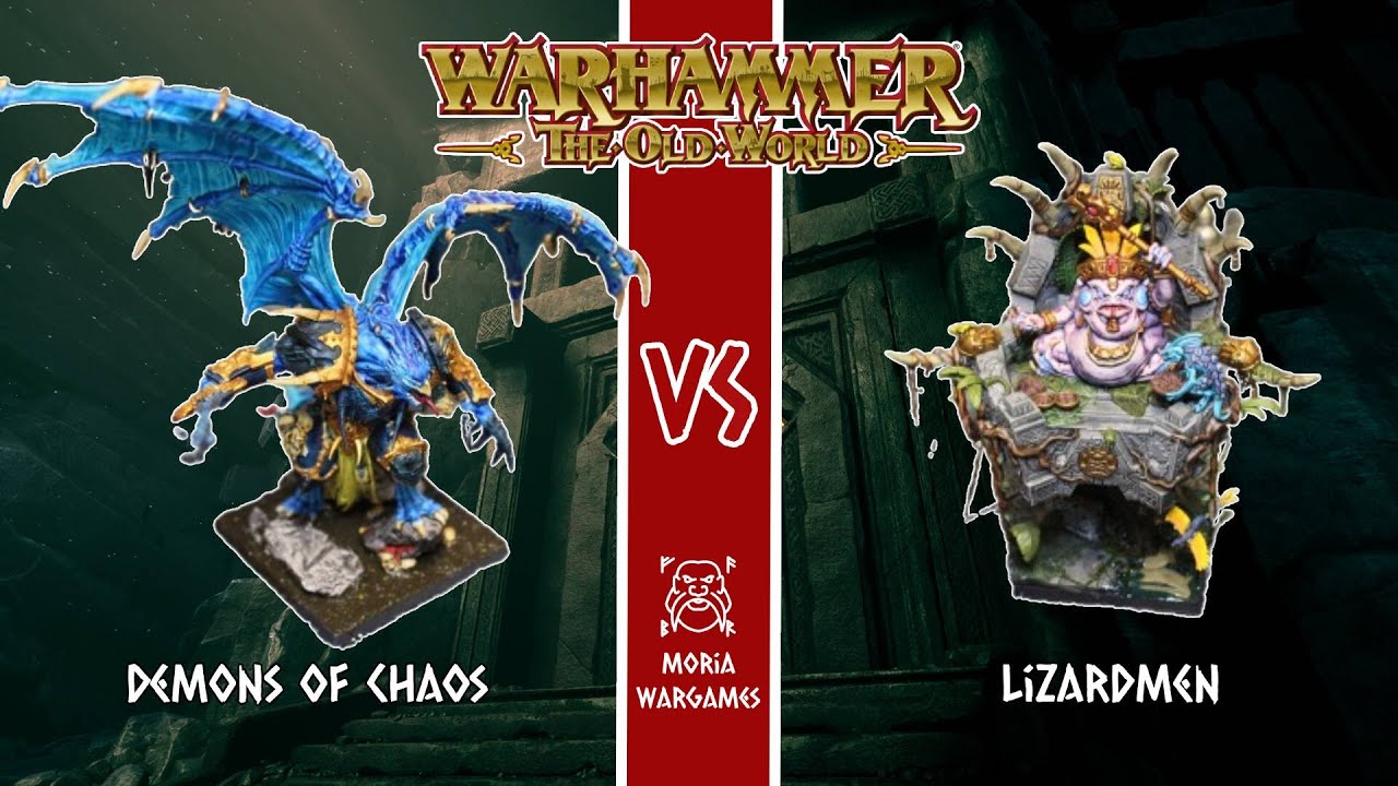 Daemon of Chaos vs Lizardmen | The Old World | 1500p Open Battle