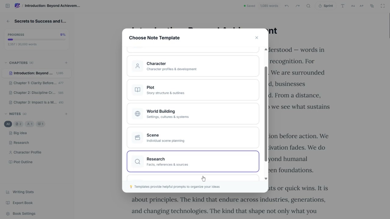 The writing software built to help you FINISH your next book | Scriptorra