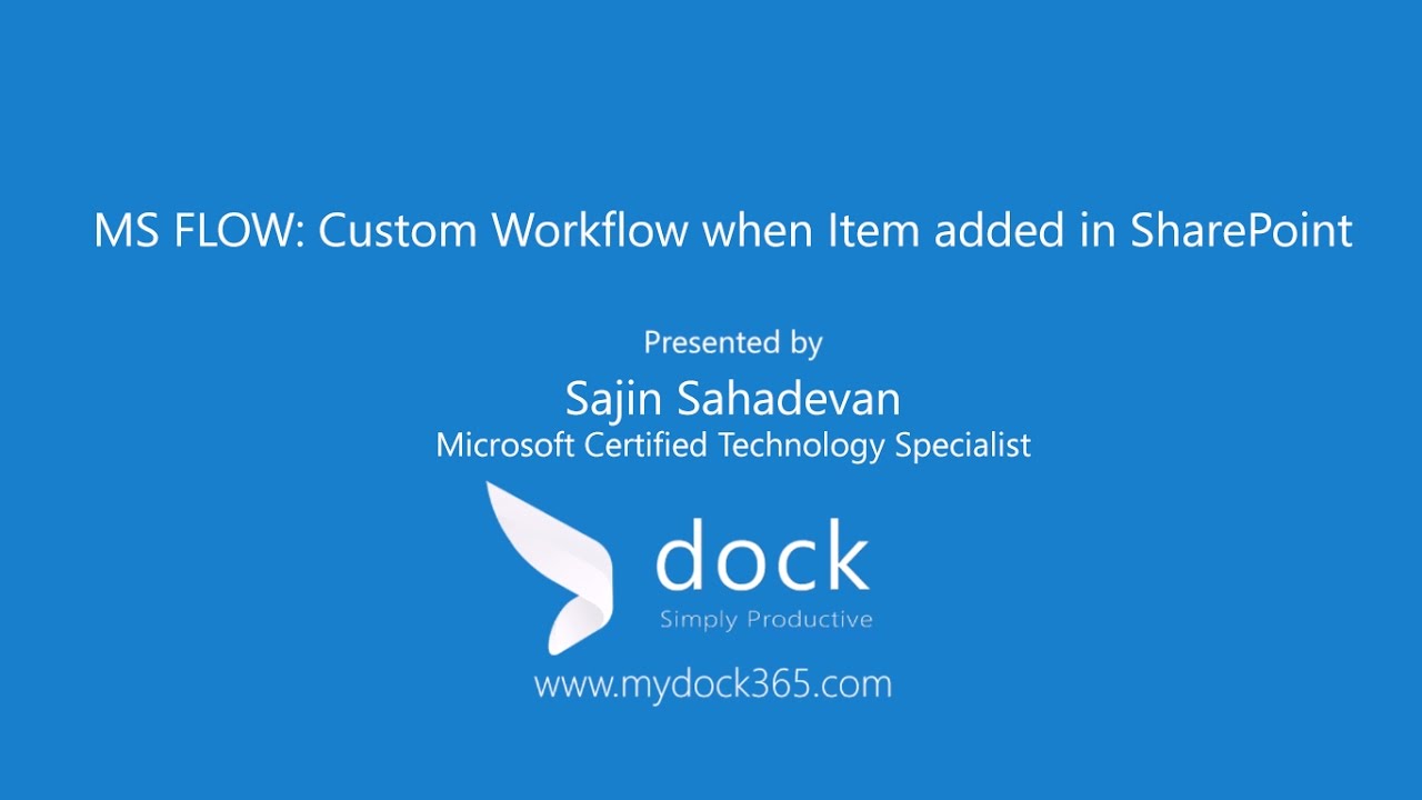 MSFlow: отправка персонализированного электронного письма при добавлении нового элемента в список SharePoint