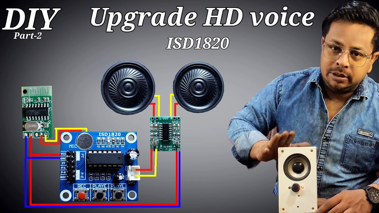 How to upgrade ISD1820 voice recording to HD