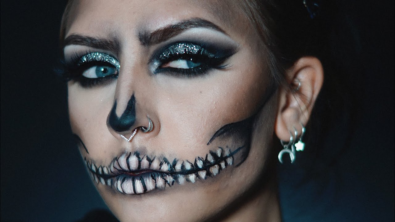Glam skull makeup tutorial