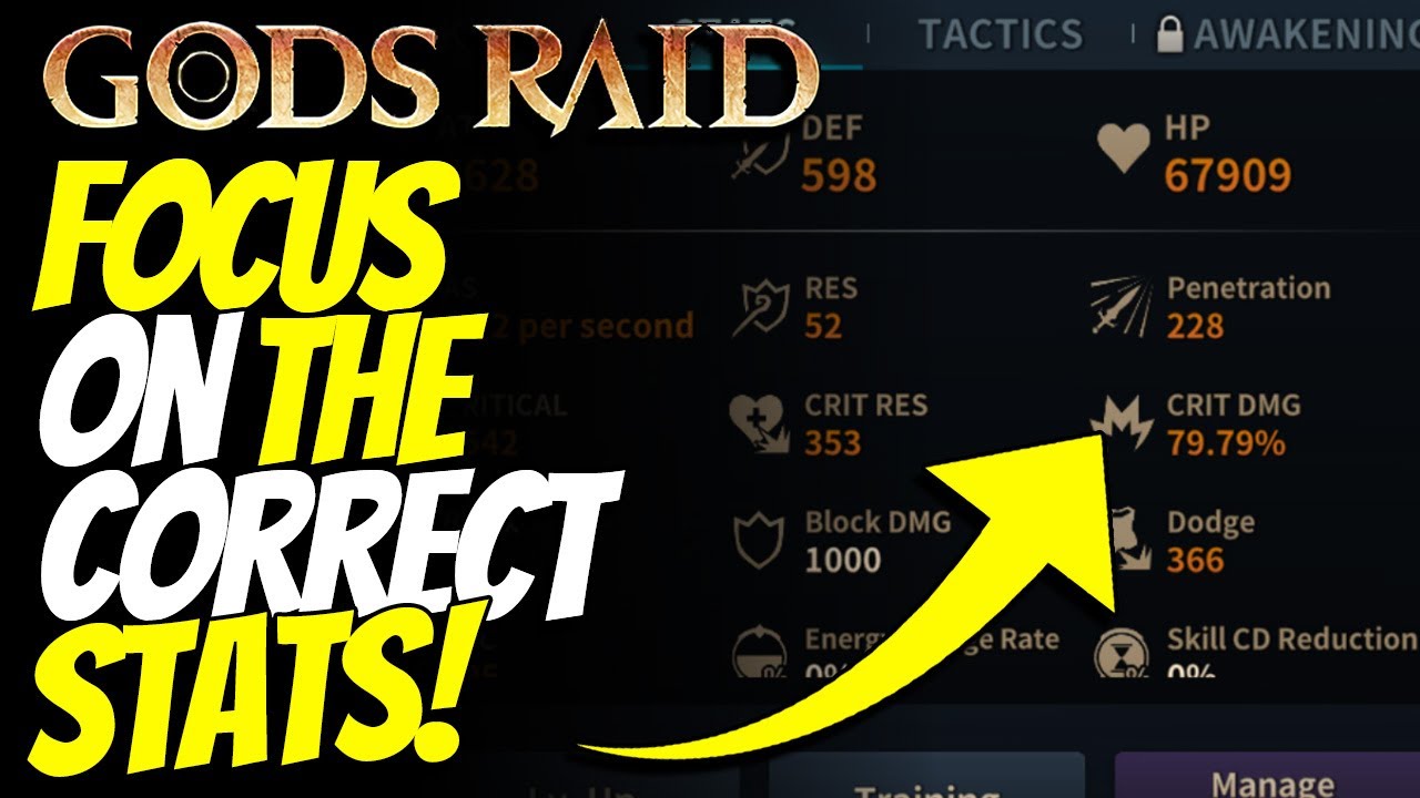 Focus On These Stats! | GODS RAID