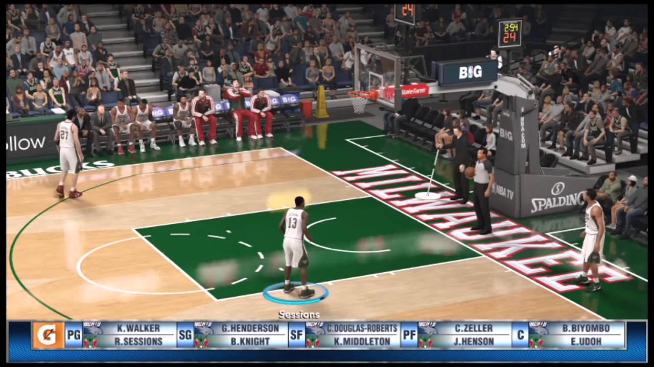 NBA 2K14 Gameplay - Charlotte Bobcats vs Milwaukee Bucks Full Game (Xbox One)