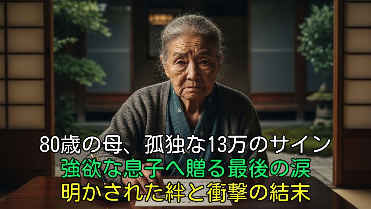 【涙腺崩壊】「家賃13万払え」強欲な息子にサインした80歳の母。翌日、家を追われ絶望したのは息子夫婦だった…涙の結末