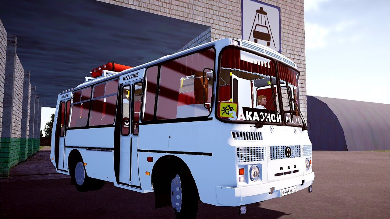 ПАЗ 32054 Красный на маршруте Адрин Микряево Proton Bus Simulator