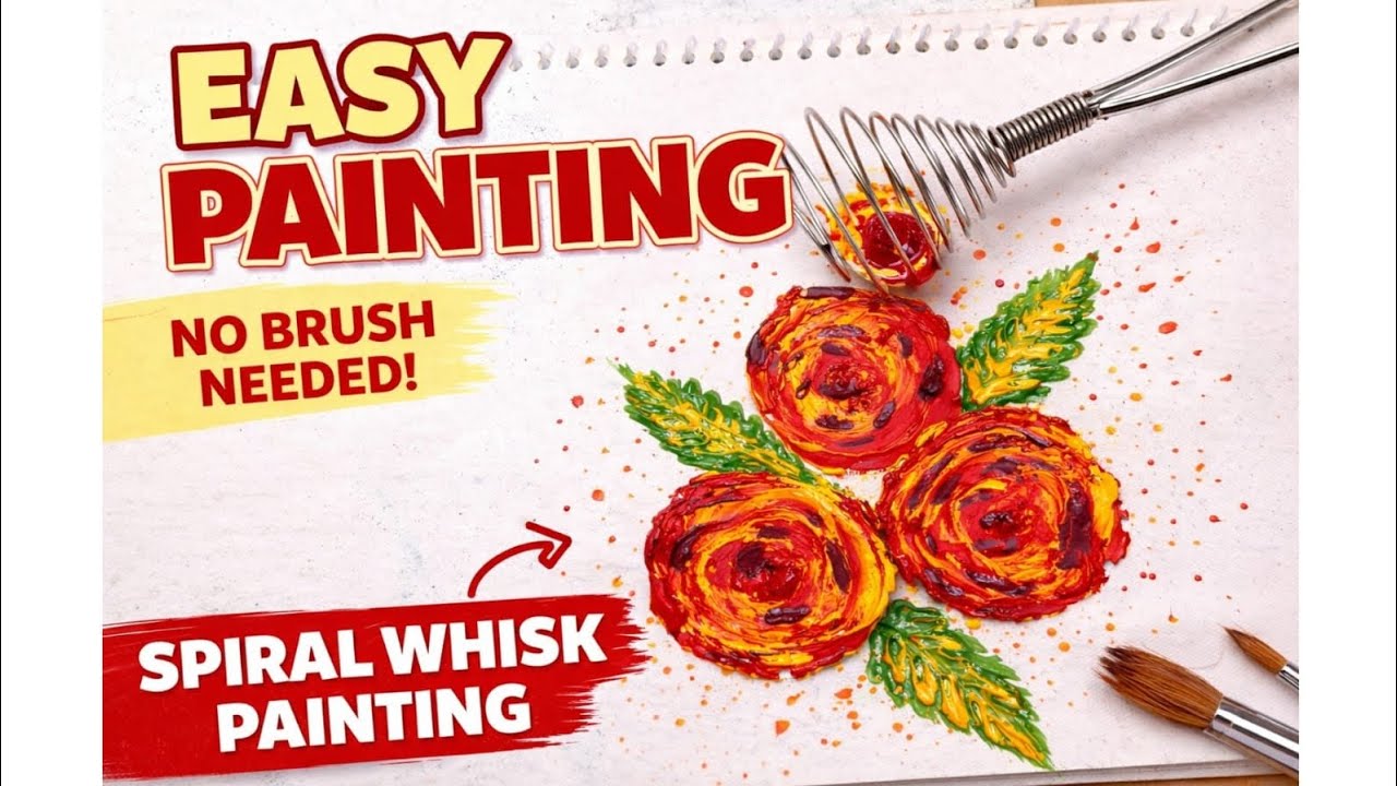 You Won’t Believe This! 😳 No Brush Painting Using Kitchen Tool